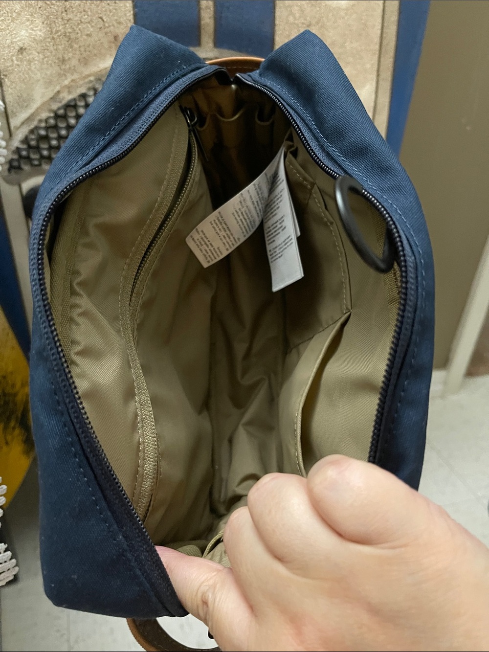 Fjallraven Navy Blue Travel Pouch - Picture 4 of 4